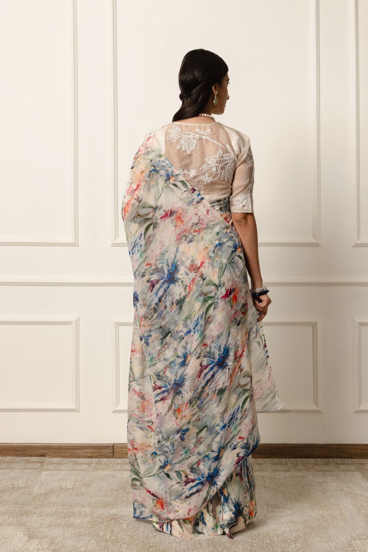 Daria Printed French Chiffon Saree