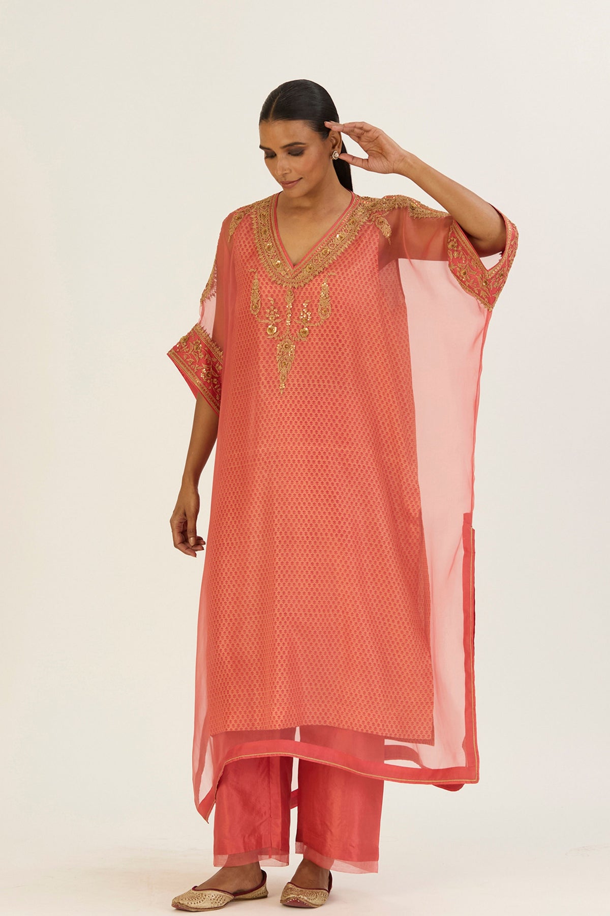 Ayra Peach Kaftan