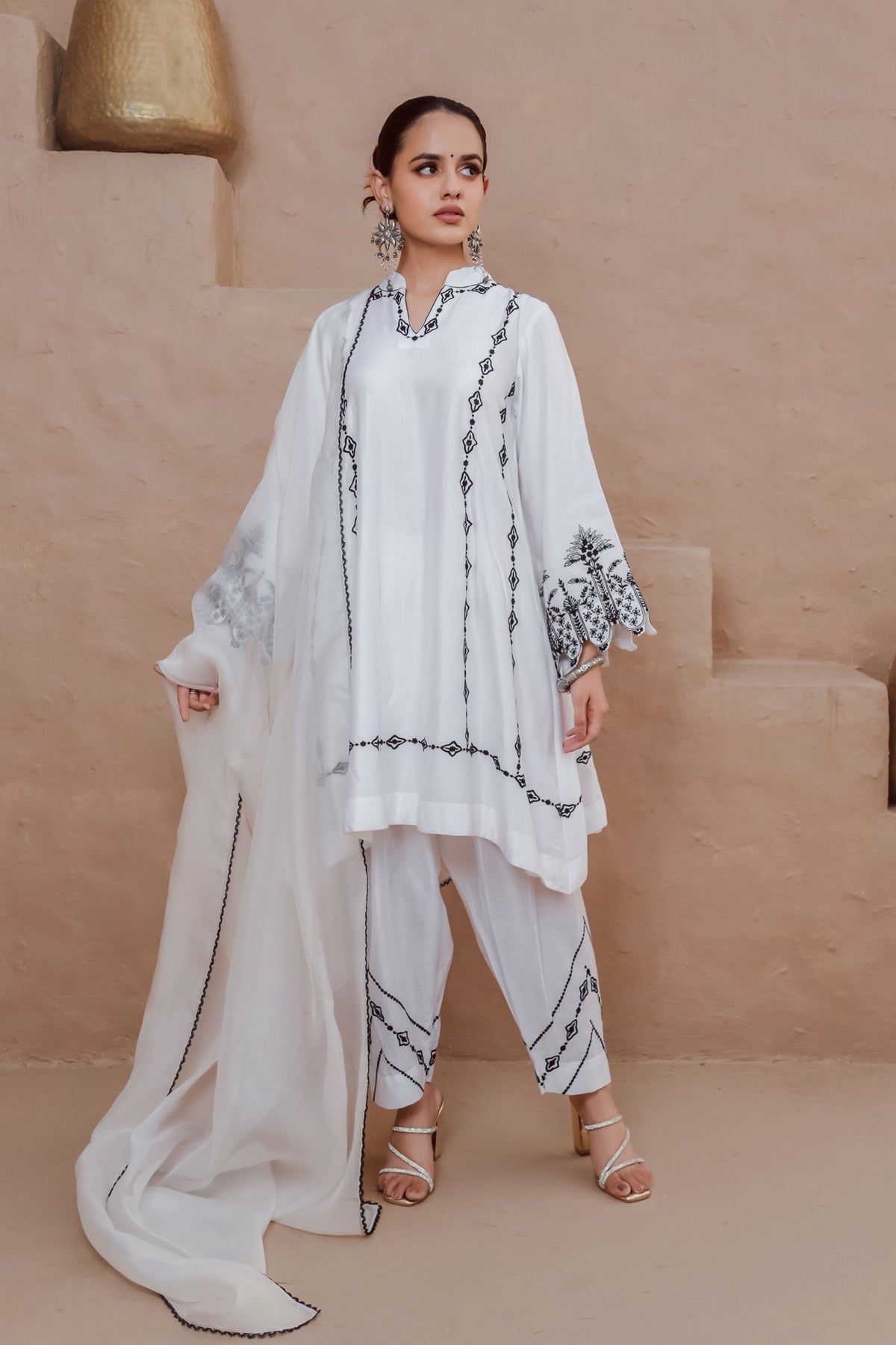 White Kurta Set