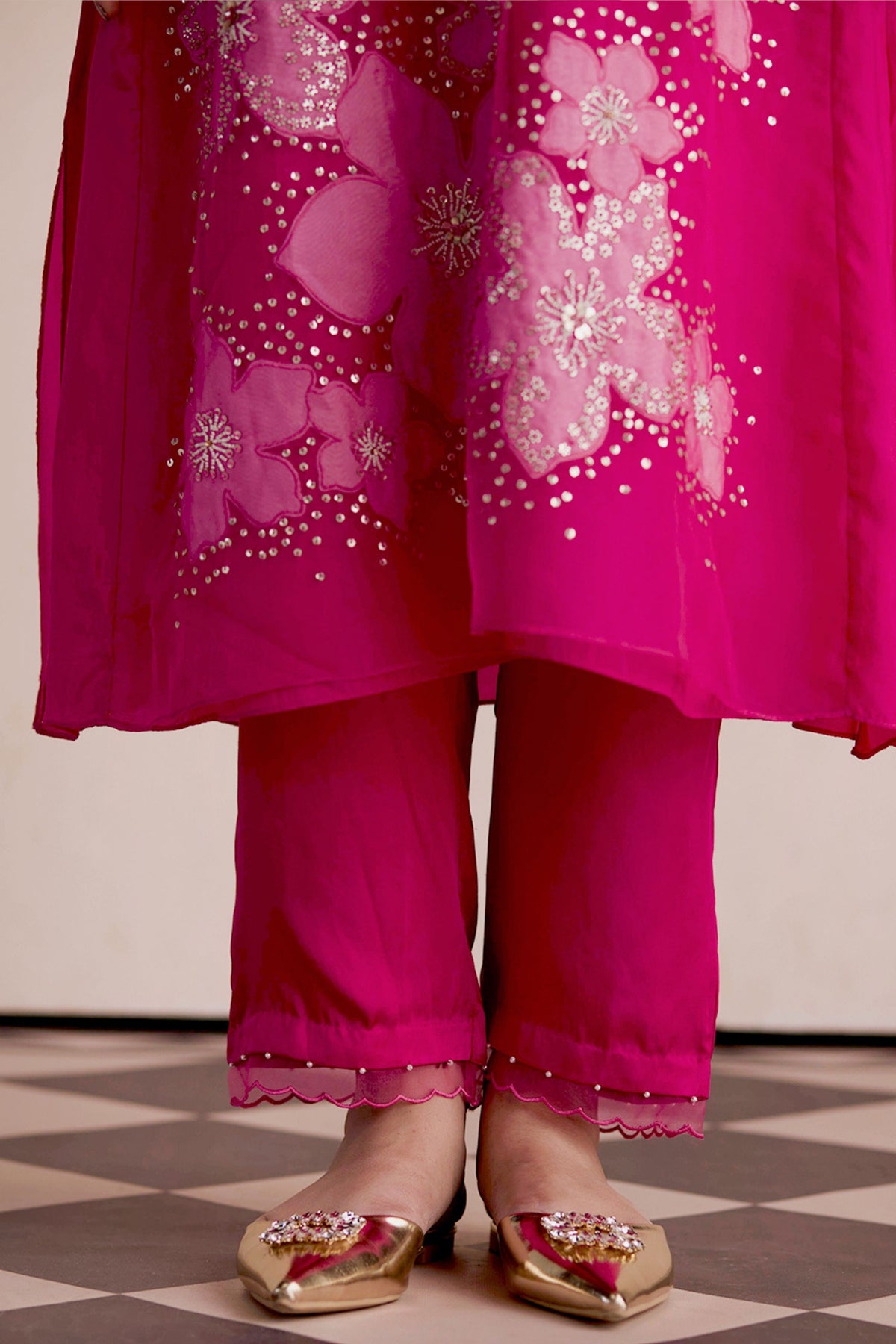 Hot Pink Kurta Set