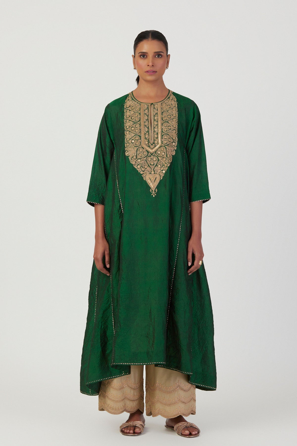 Smita Dark Green Kurta &amp; Pant