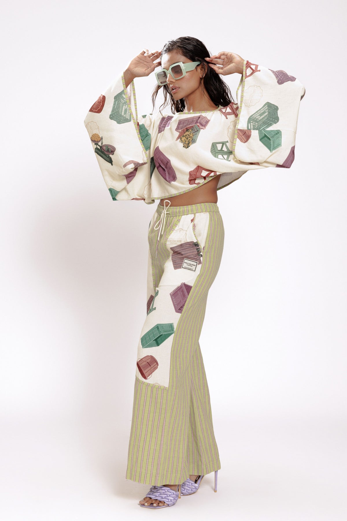 Kimono Sleeves Crop Top