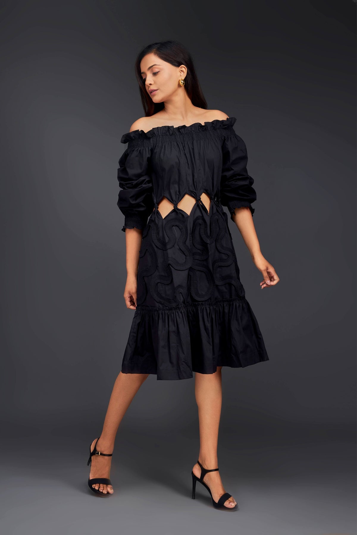 Black Off-shoulder Dress