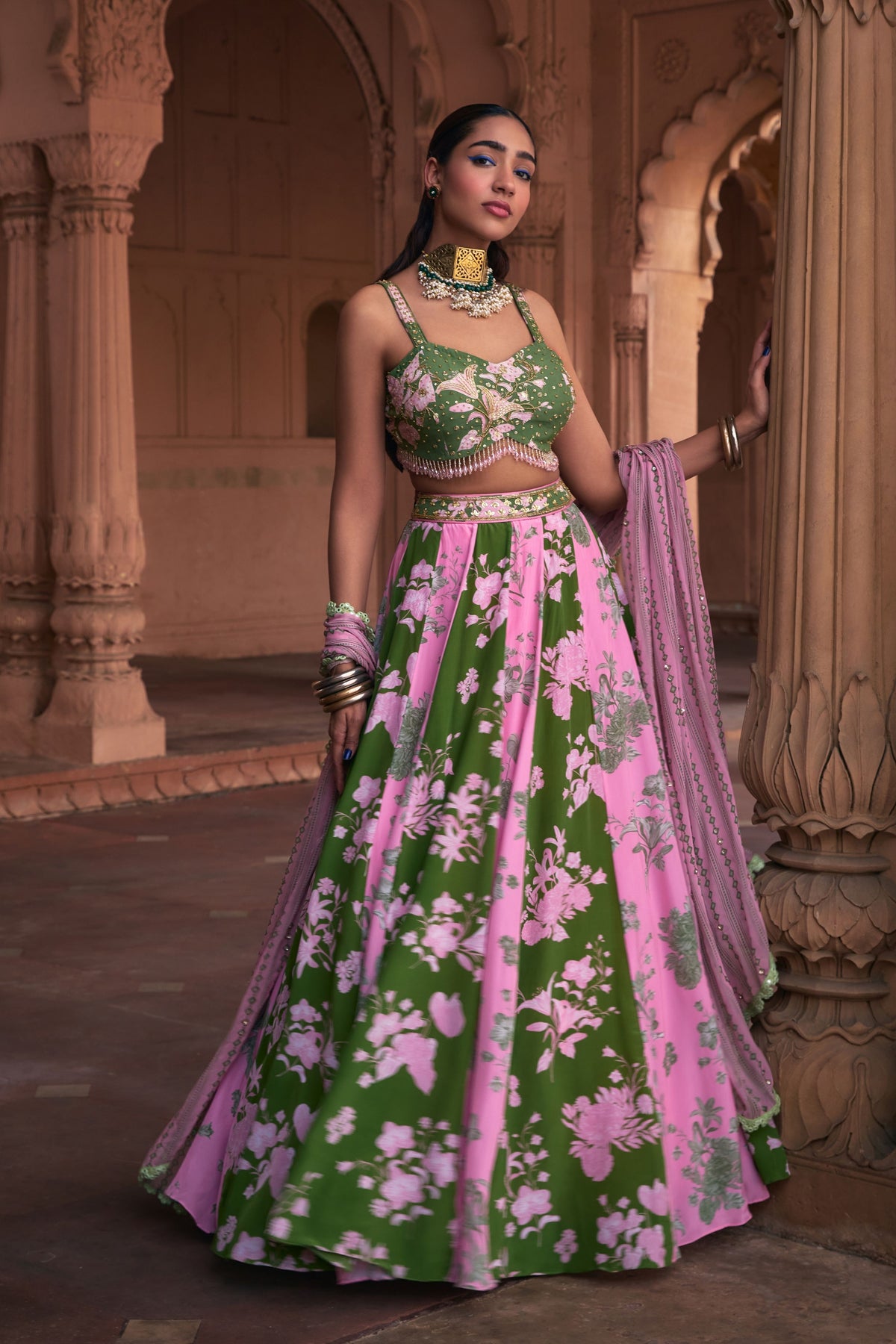 Sage Green Lehenga Set