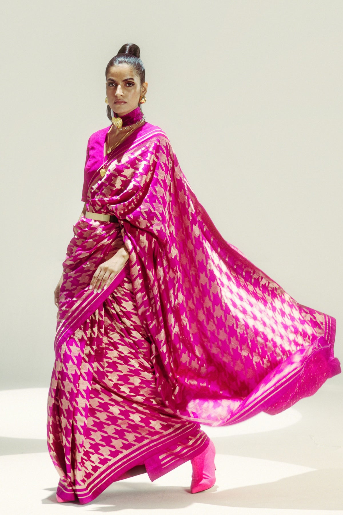 Rani Pink Gerum Saree