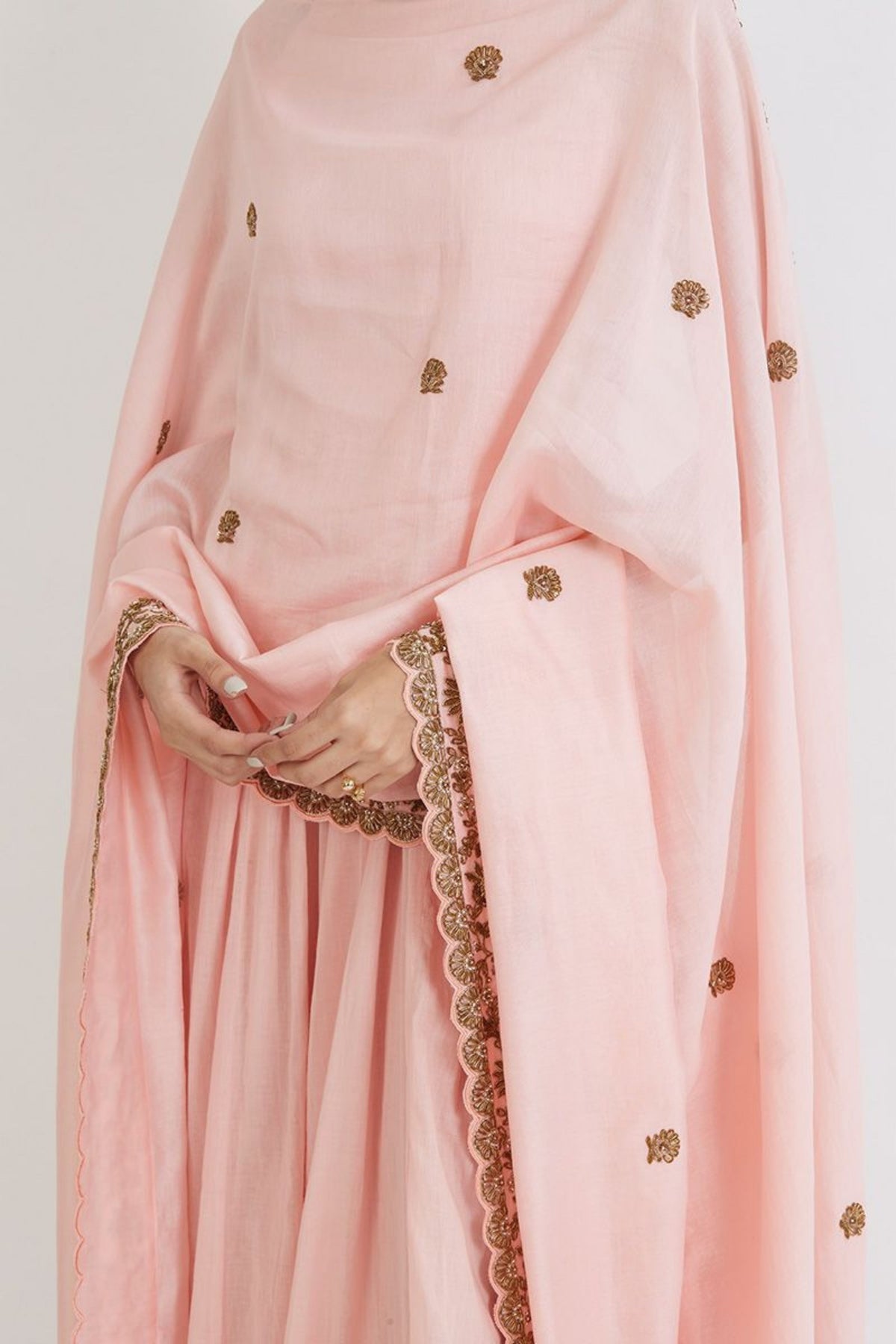 Pastel Pink Anarkali Set