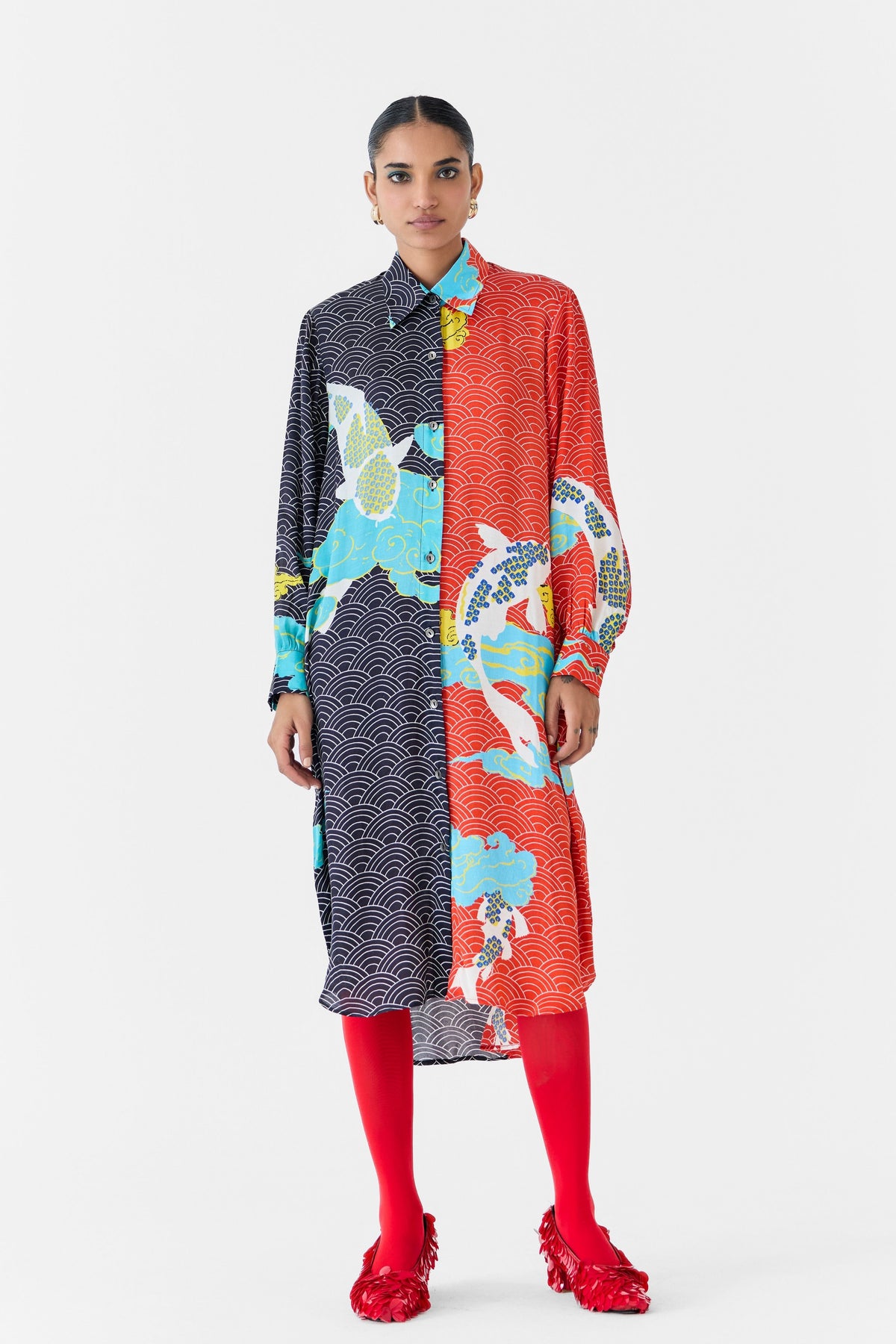 Koi Shirt Dress