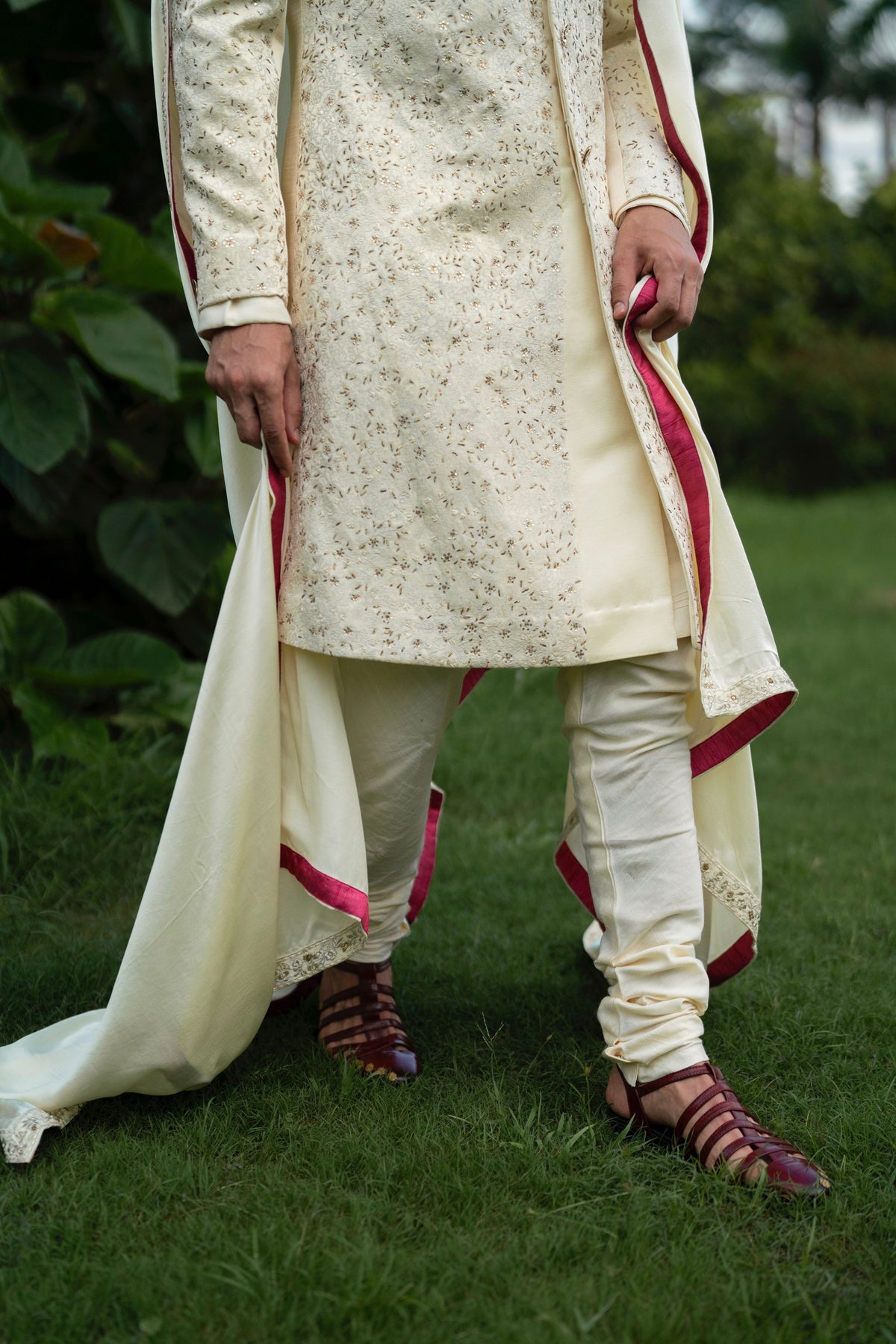 Butter Yellow Sherwani Set