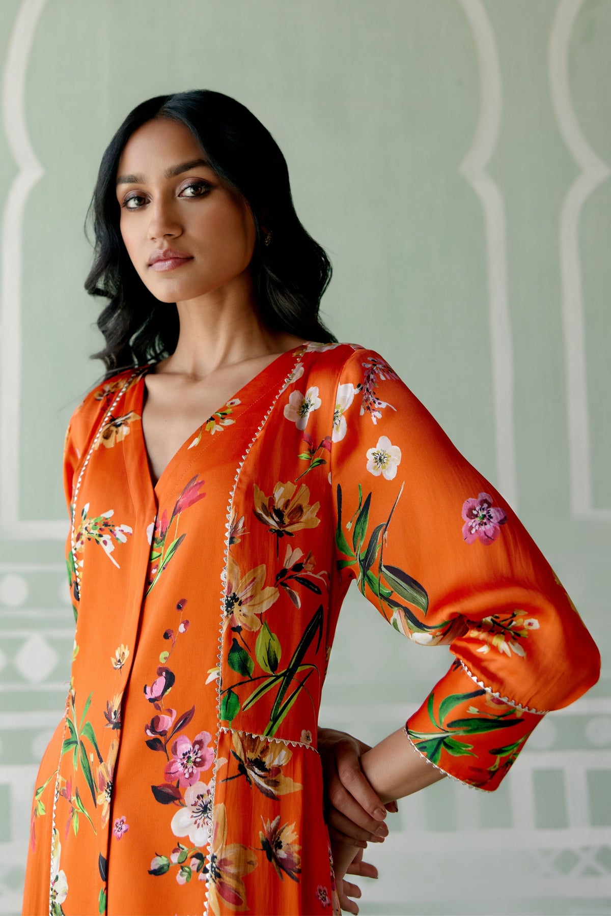 Tangerina Floral Kurta Set