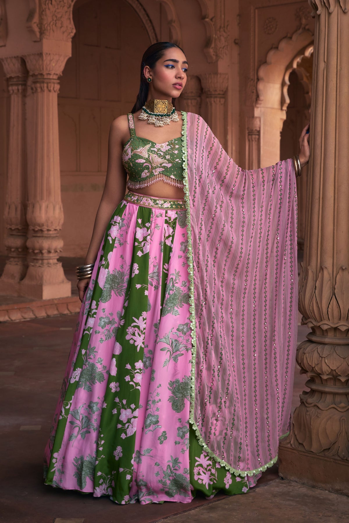 Sage Green Lehenga Set