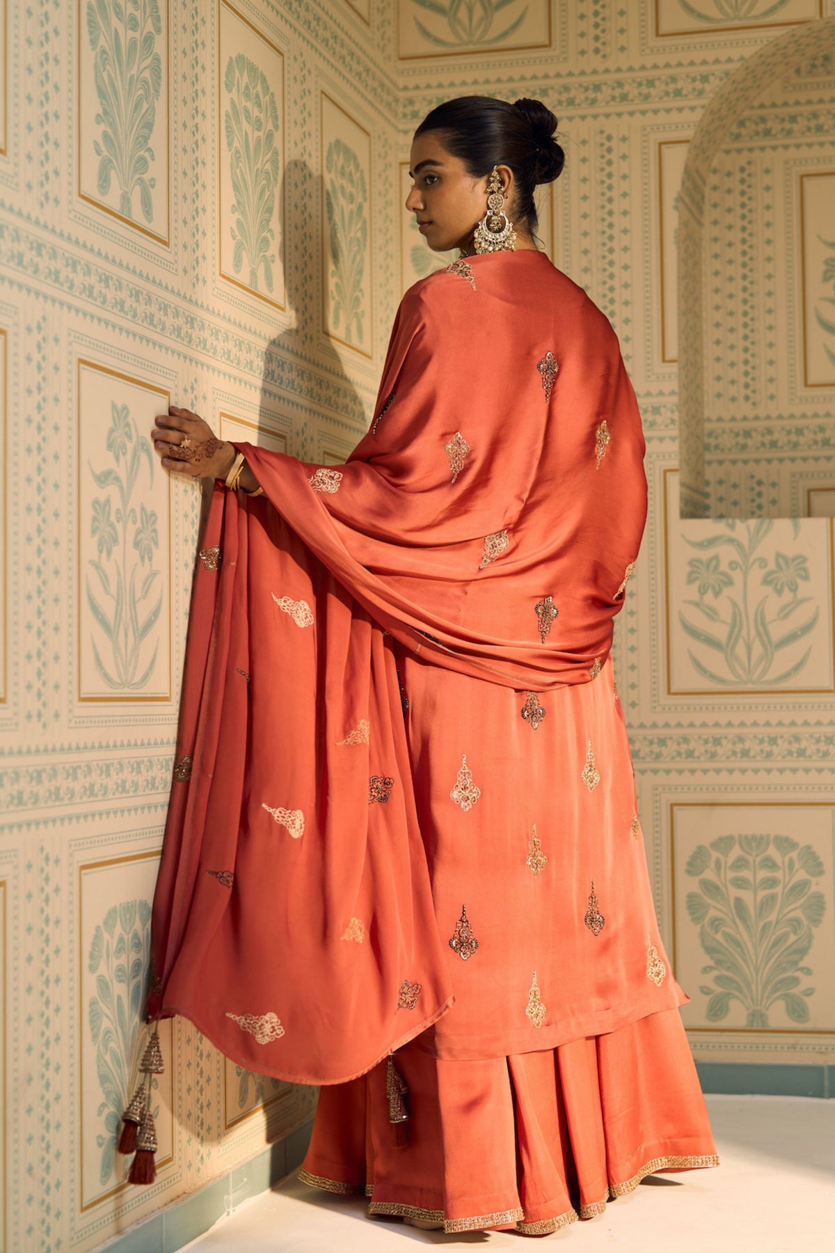 Orange Chavi Lehenga Set