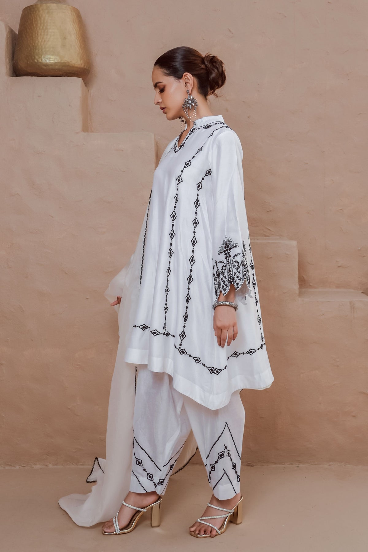 White Kurta Set