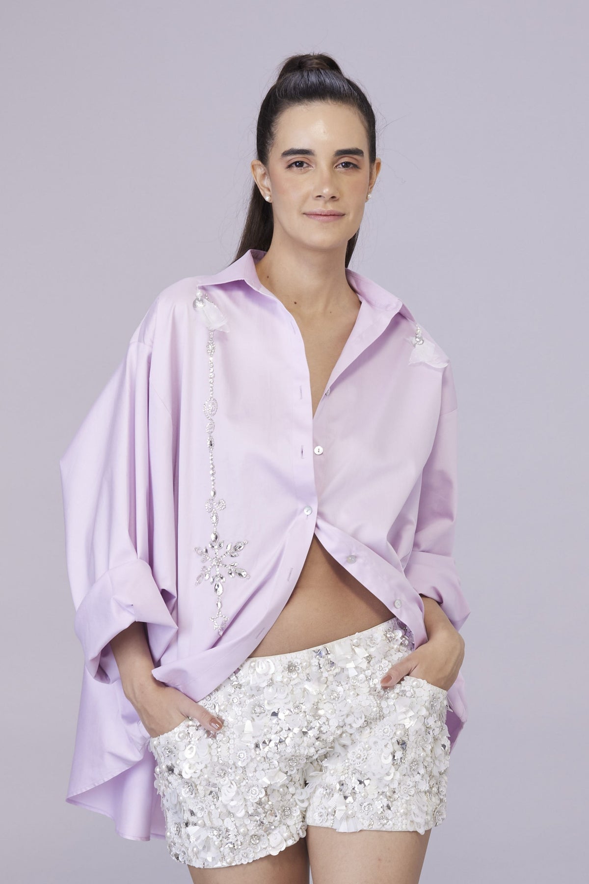 Pale Lilac Batwing Shirt