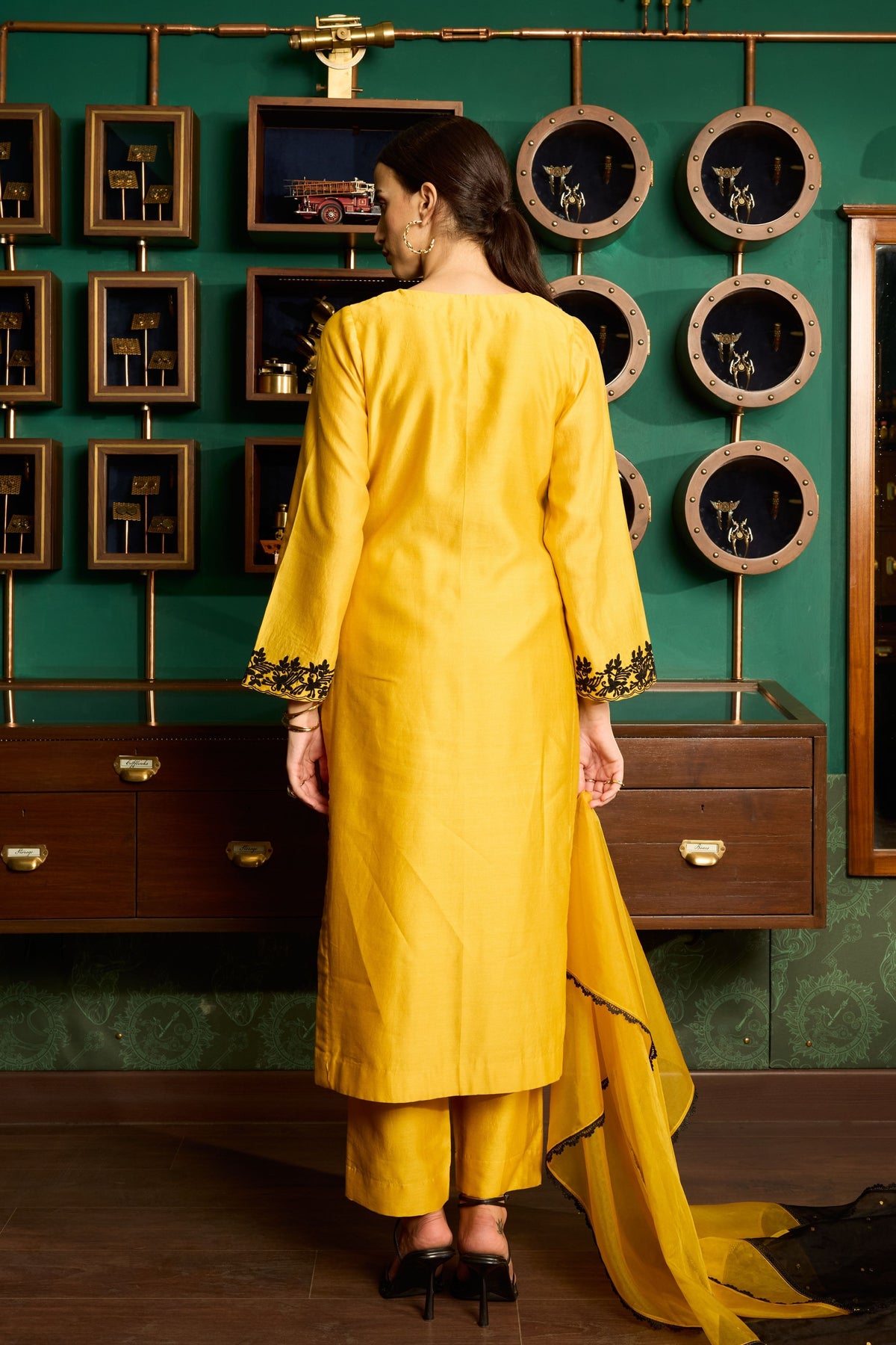 Yellow Embroidered Kurta Set