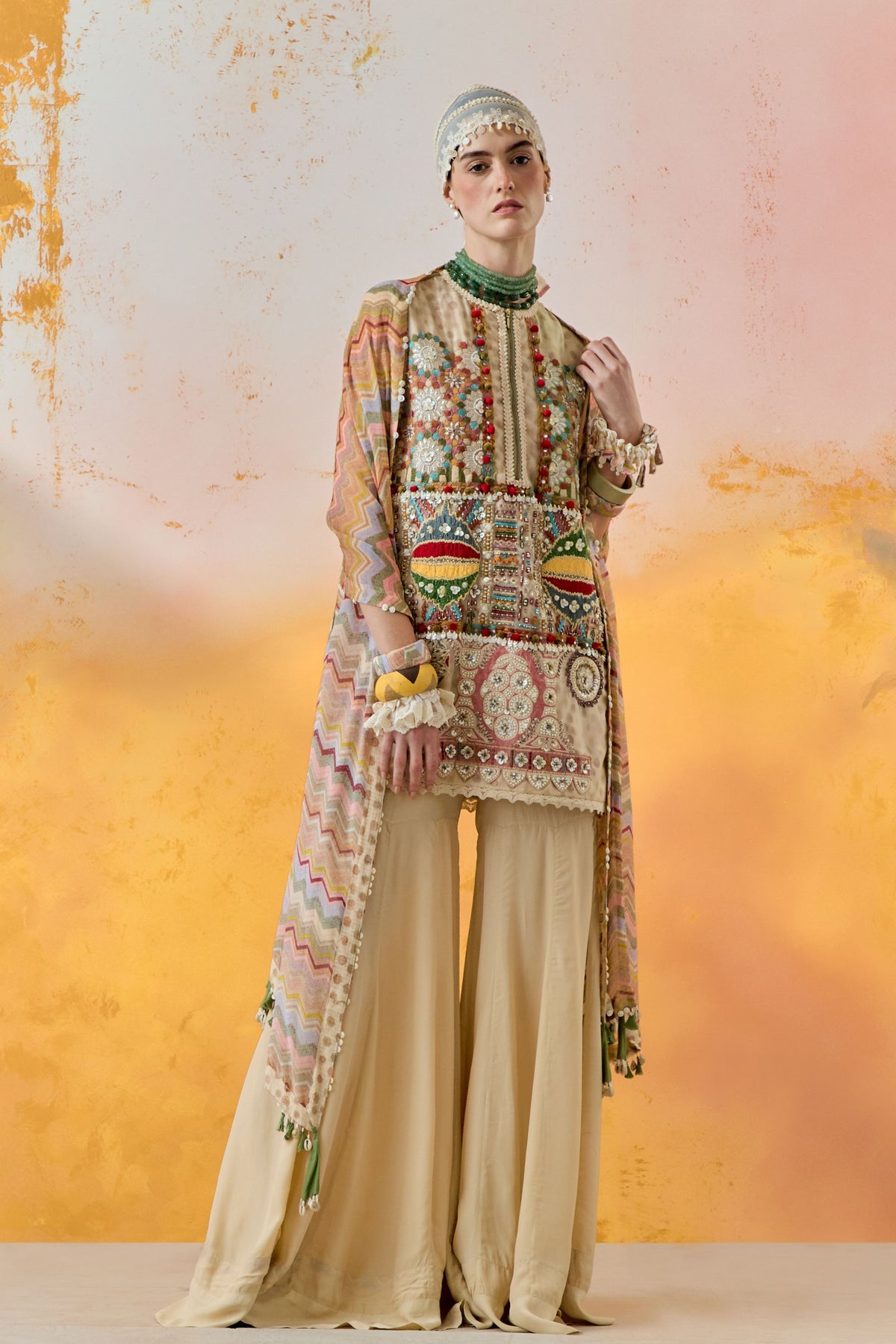 Mehru Embroidered Sharara Set