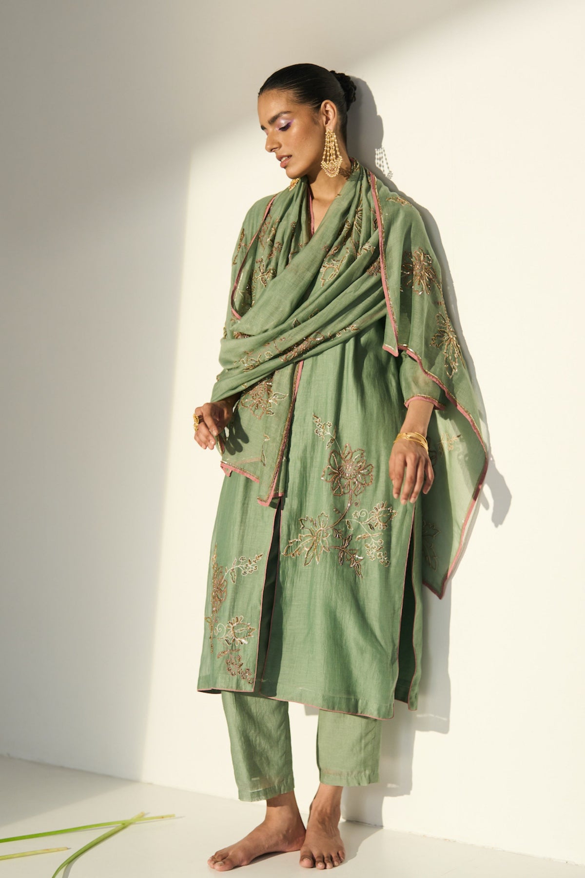 Green Balori Kurta