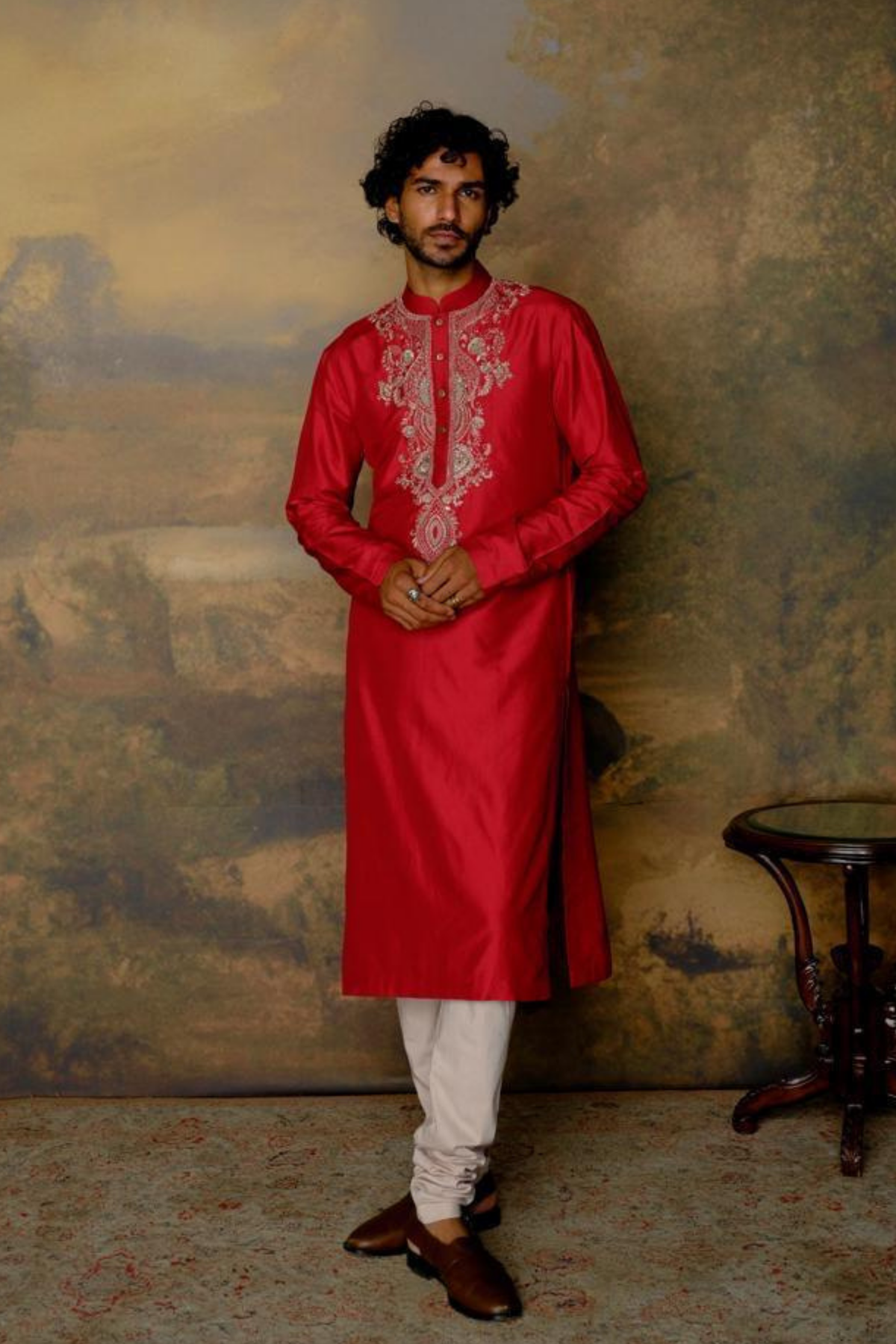 Red Kurta Set