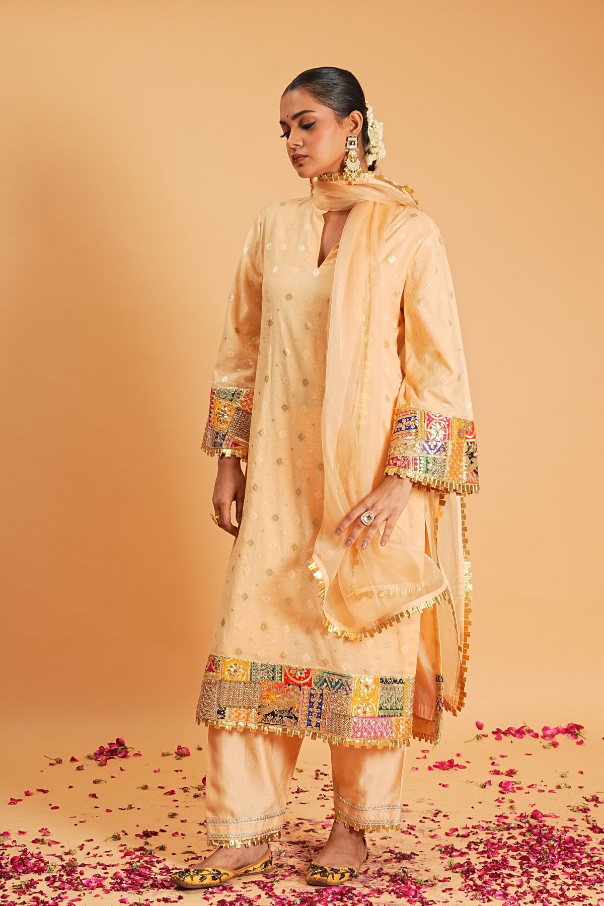 Peach Kurta Set