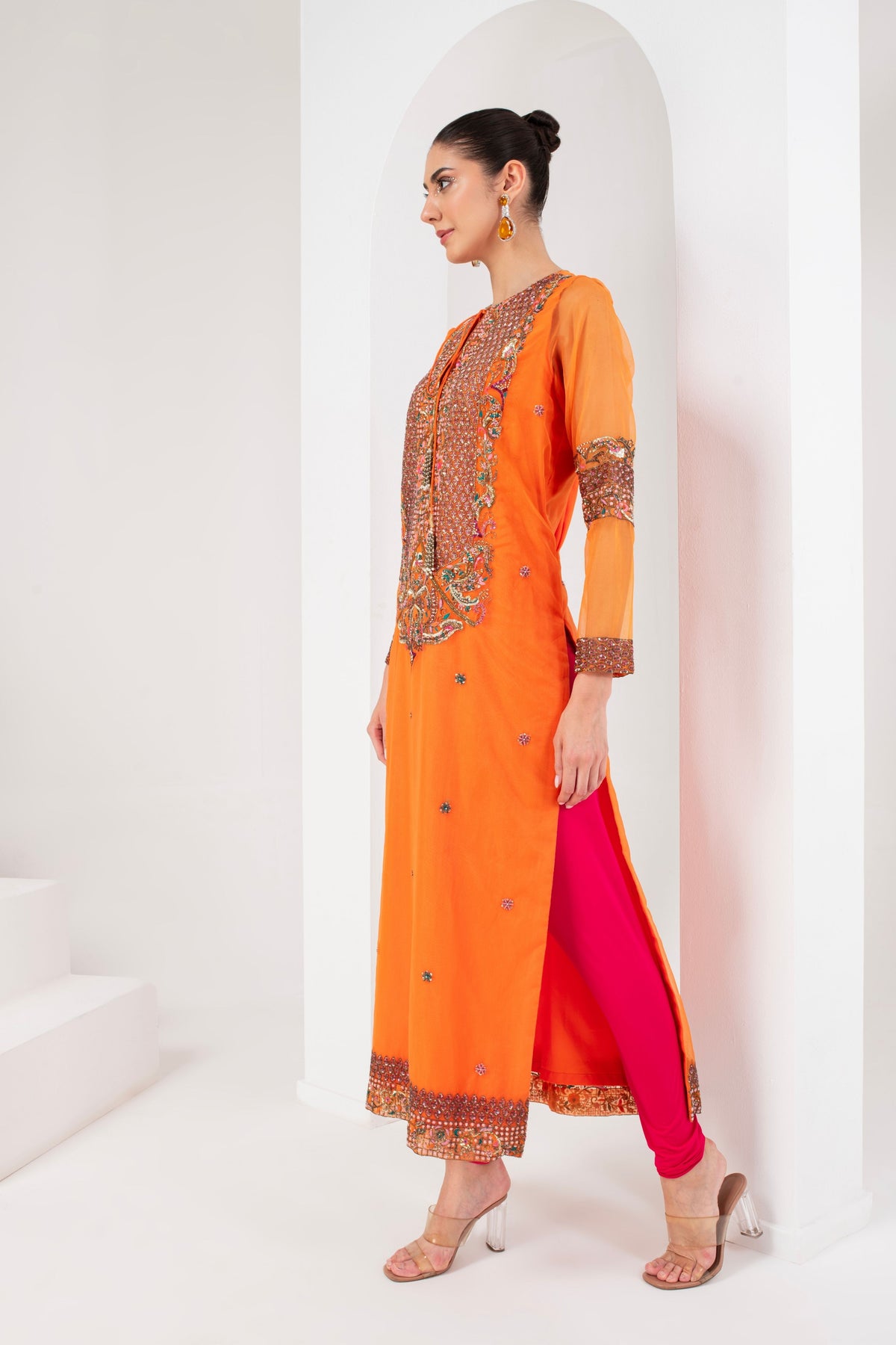 Orange Kurta Set