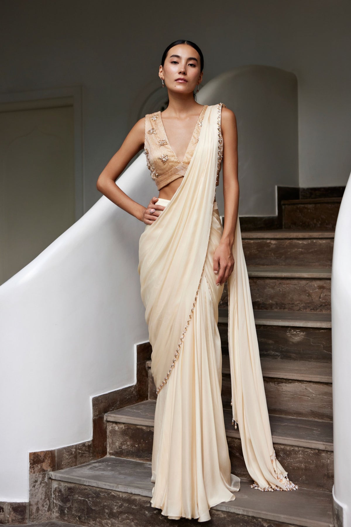 Mia Draped Saree Set