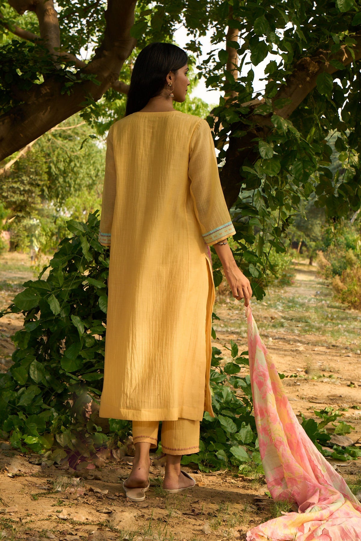 Yellow Kurta Set With Dupatta