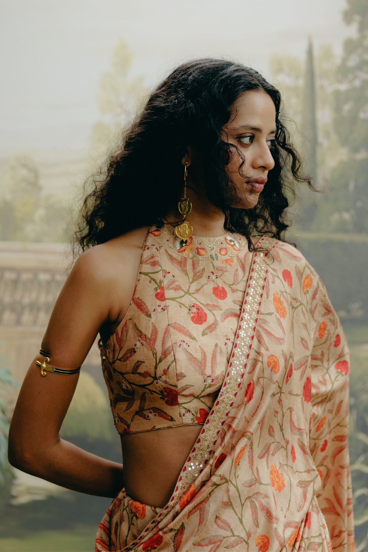 Biscuit Brown Saree