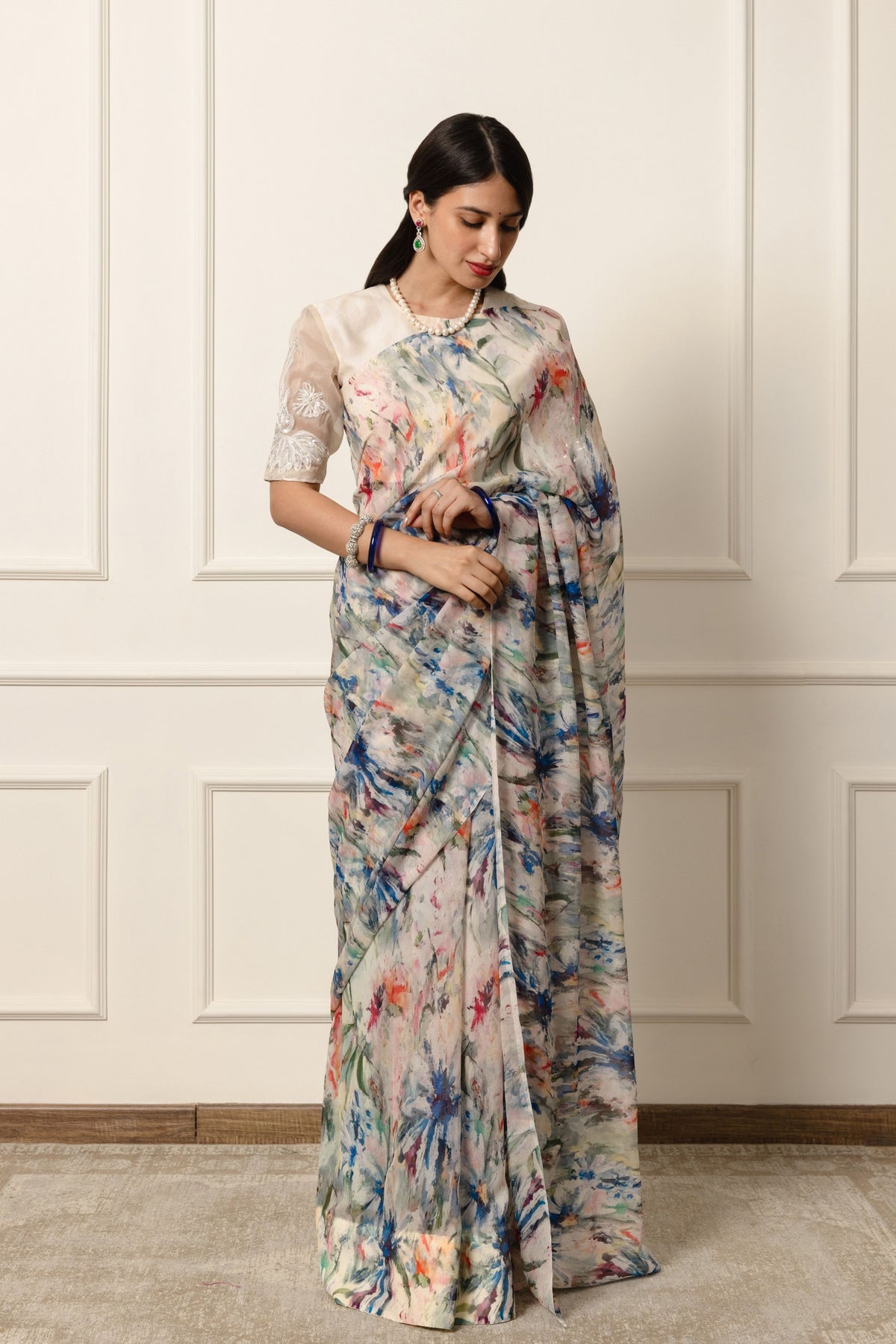 Daria Printed French Chiffon Saree