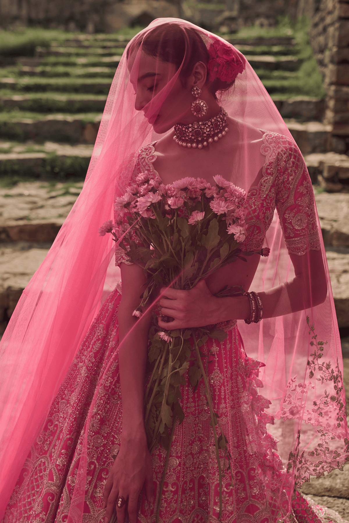 Candy Pink Rhea Lehenga Set