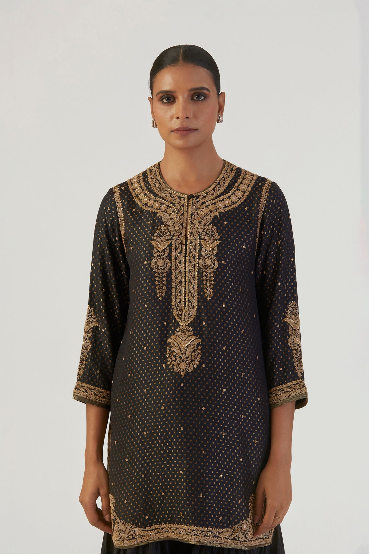 Ivrati Black Kurta and Sharara