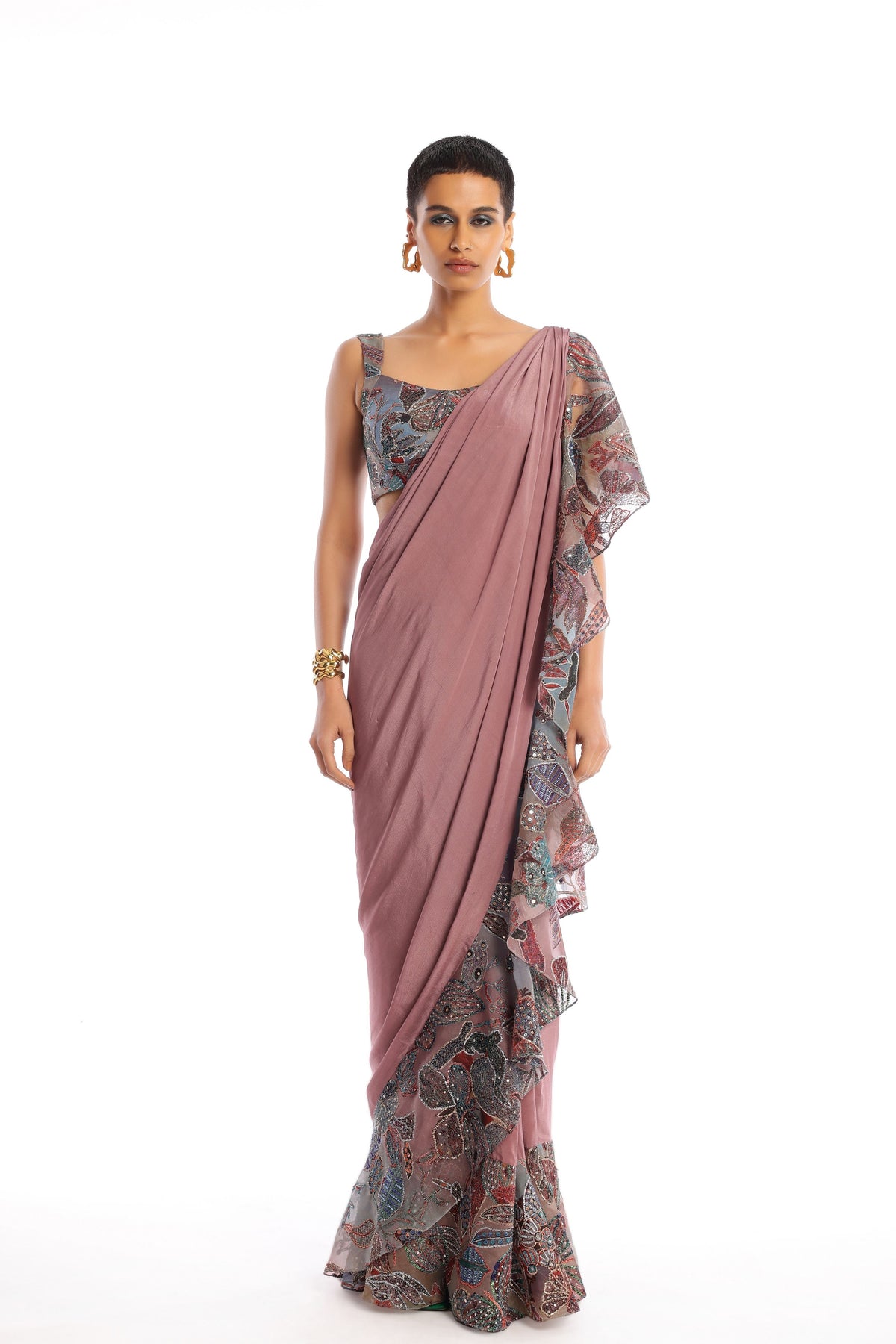 Rose Quartz Amber Saree