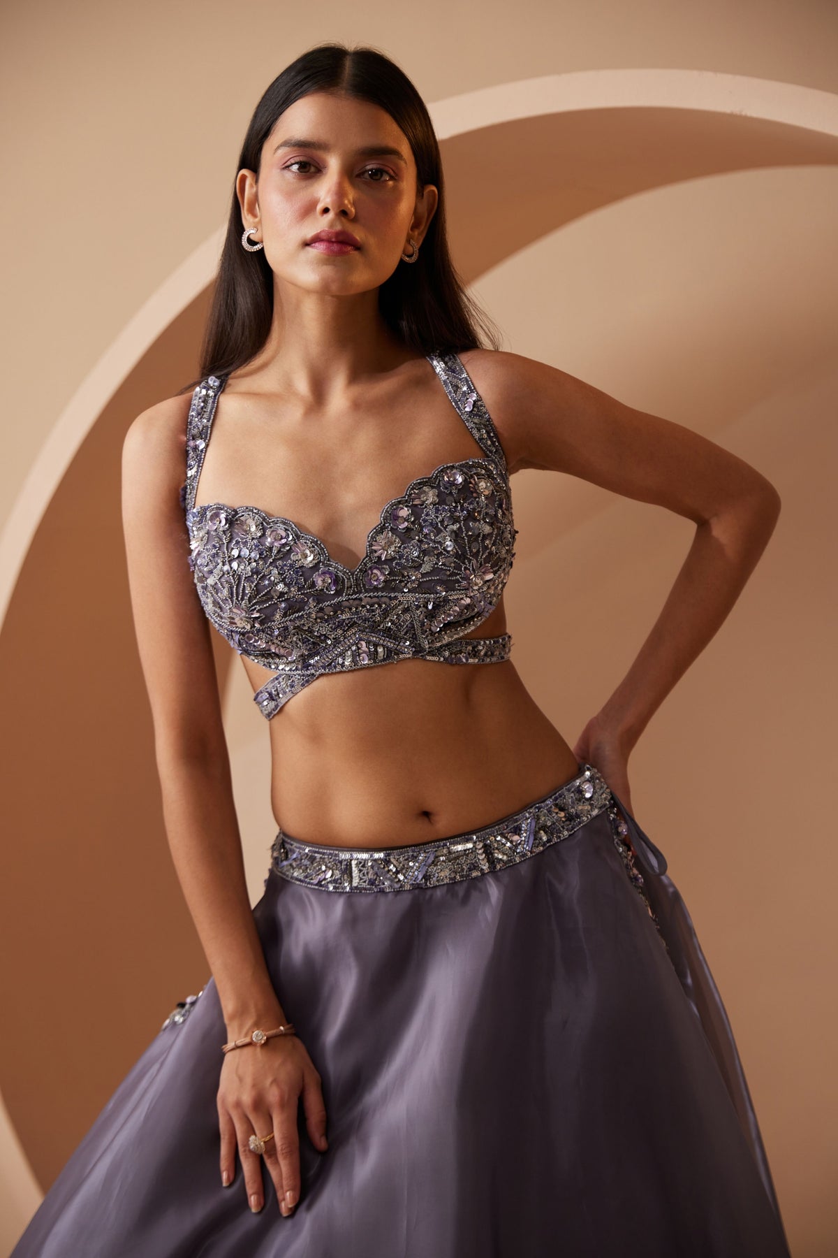 Rosselyn Lavender Lehenga Set