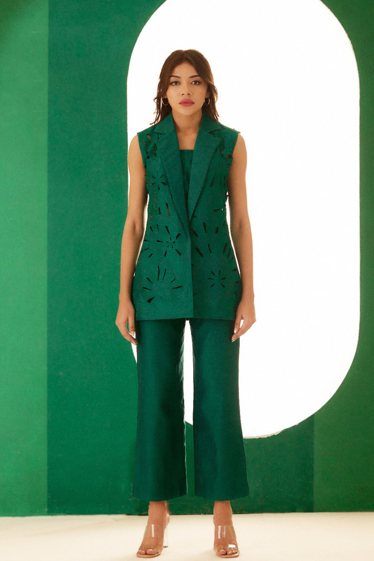 Emerald Green Straight Pants