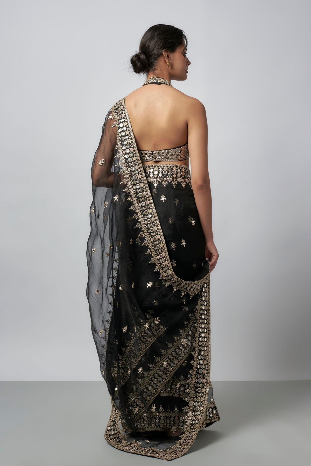 Black Abhinaya Saree Set