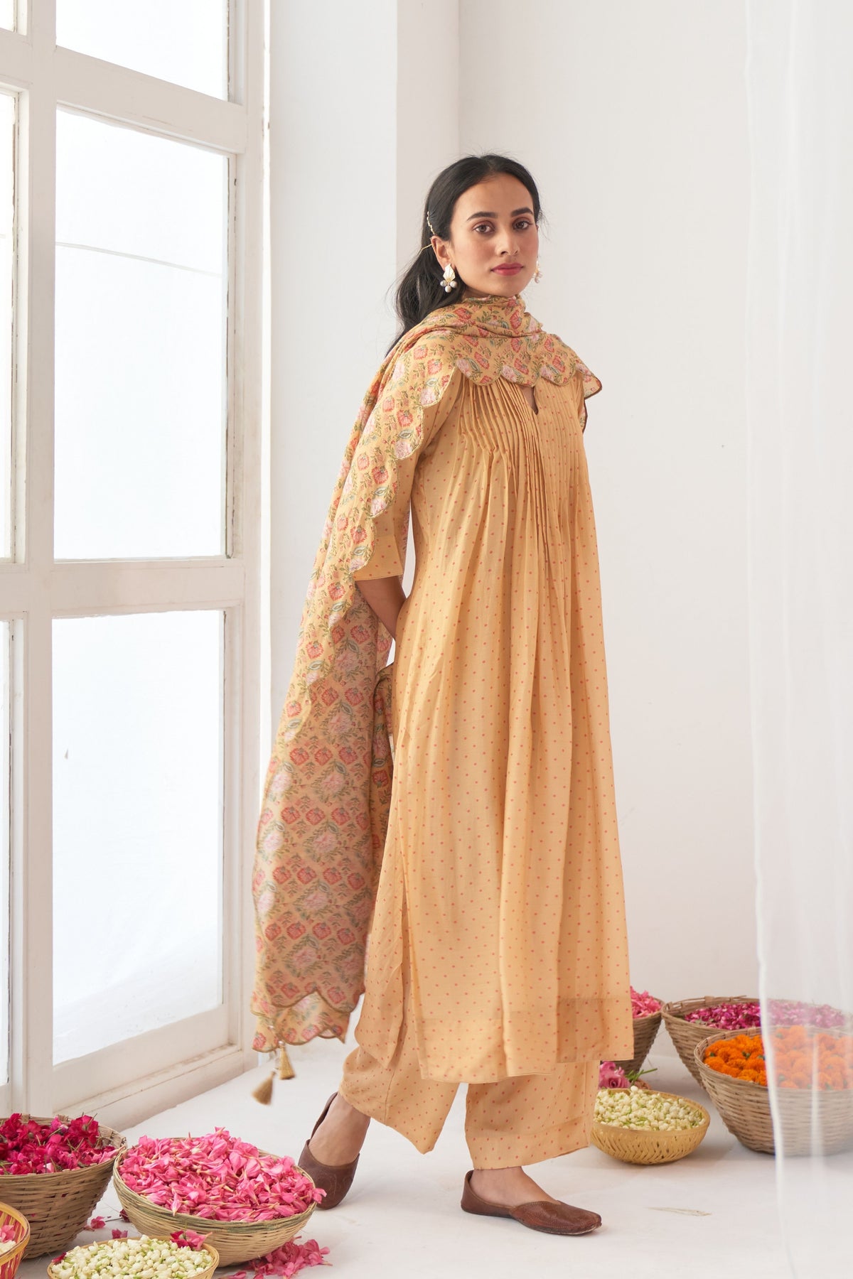 Yellow Peony Kurta Set