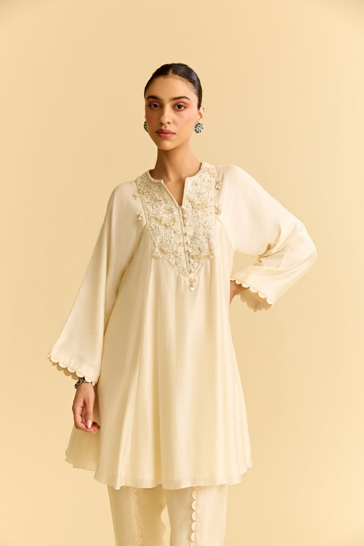 Ivory Silk Kurta Set