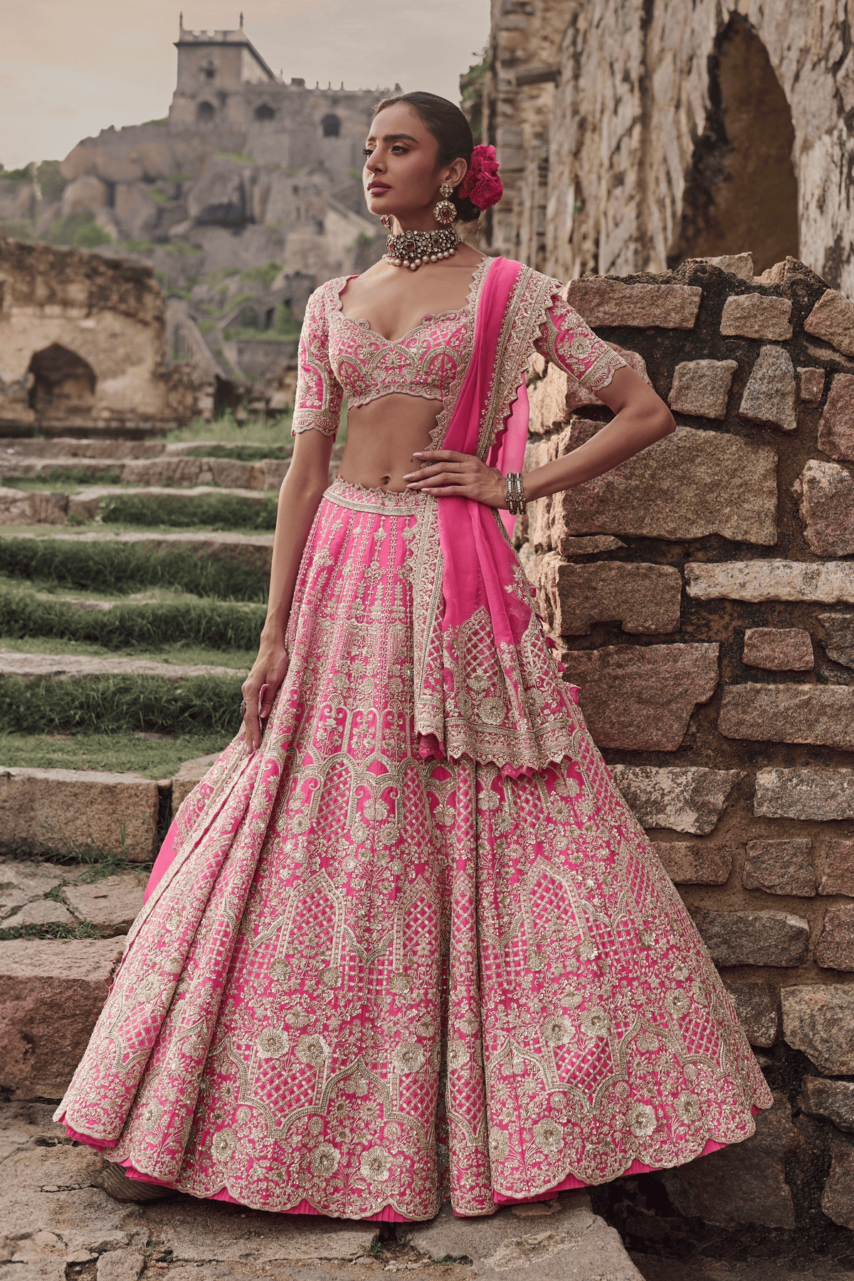 Candy Pink Rhea Lehenga Set