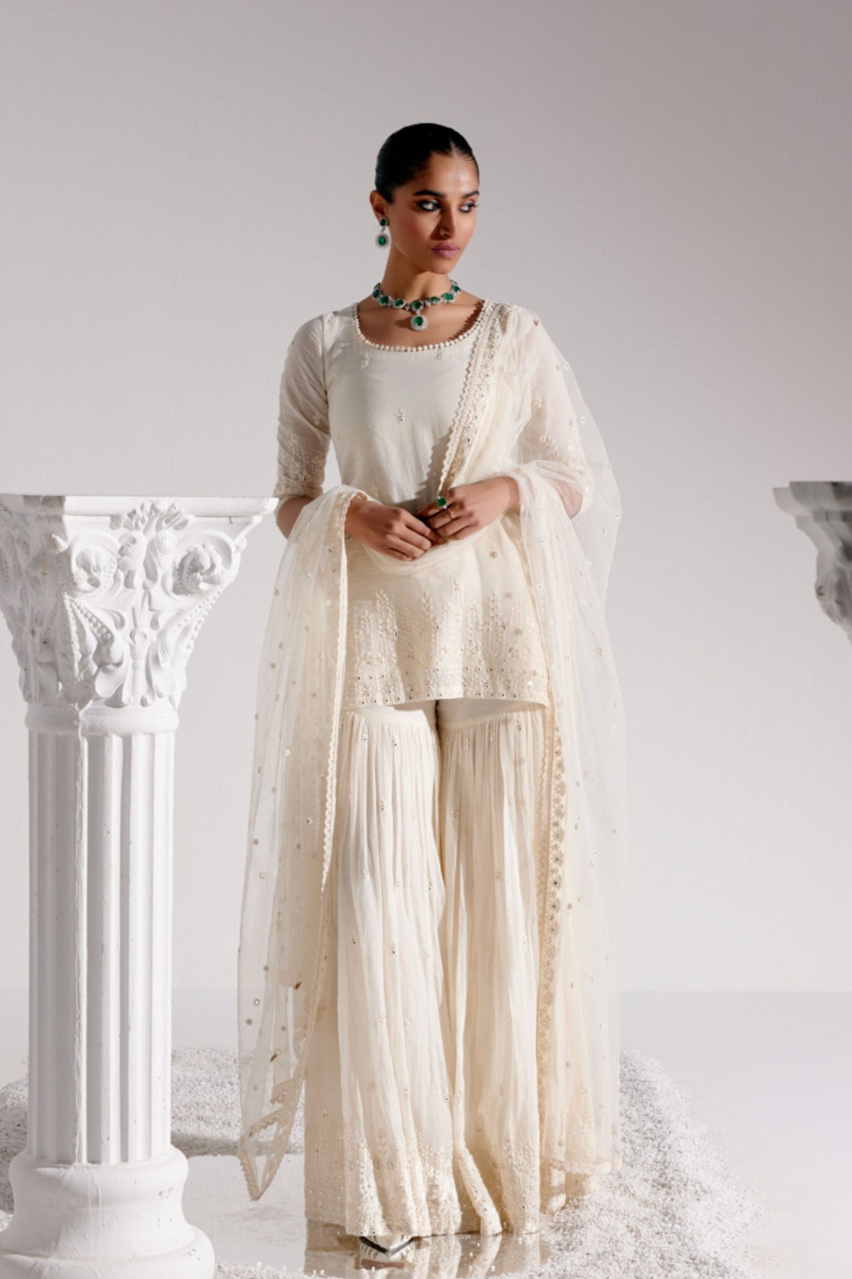 Lotus Straight Sharara Set