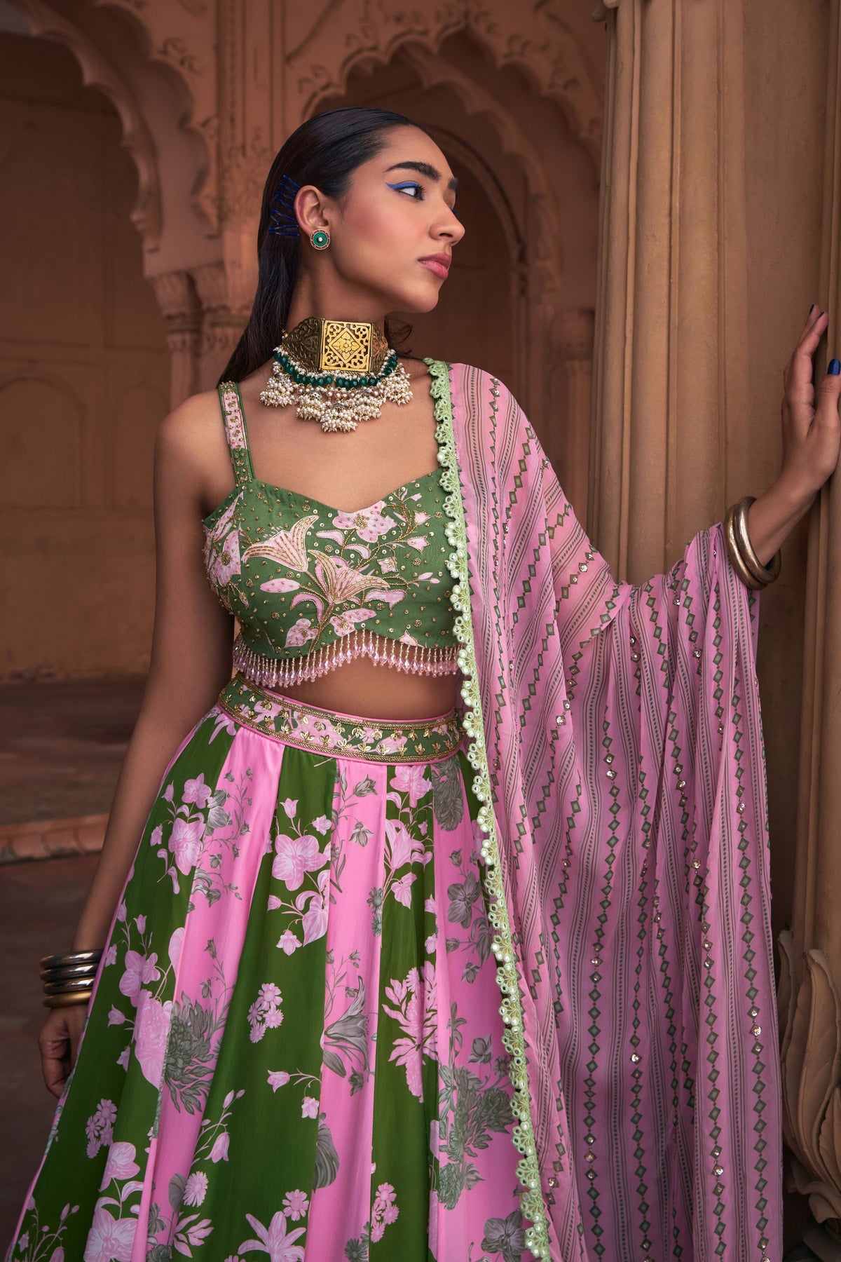 Sage Green Lehenga Set