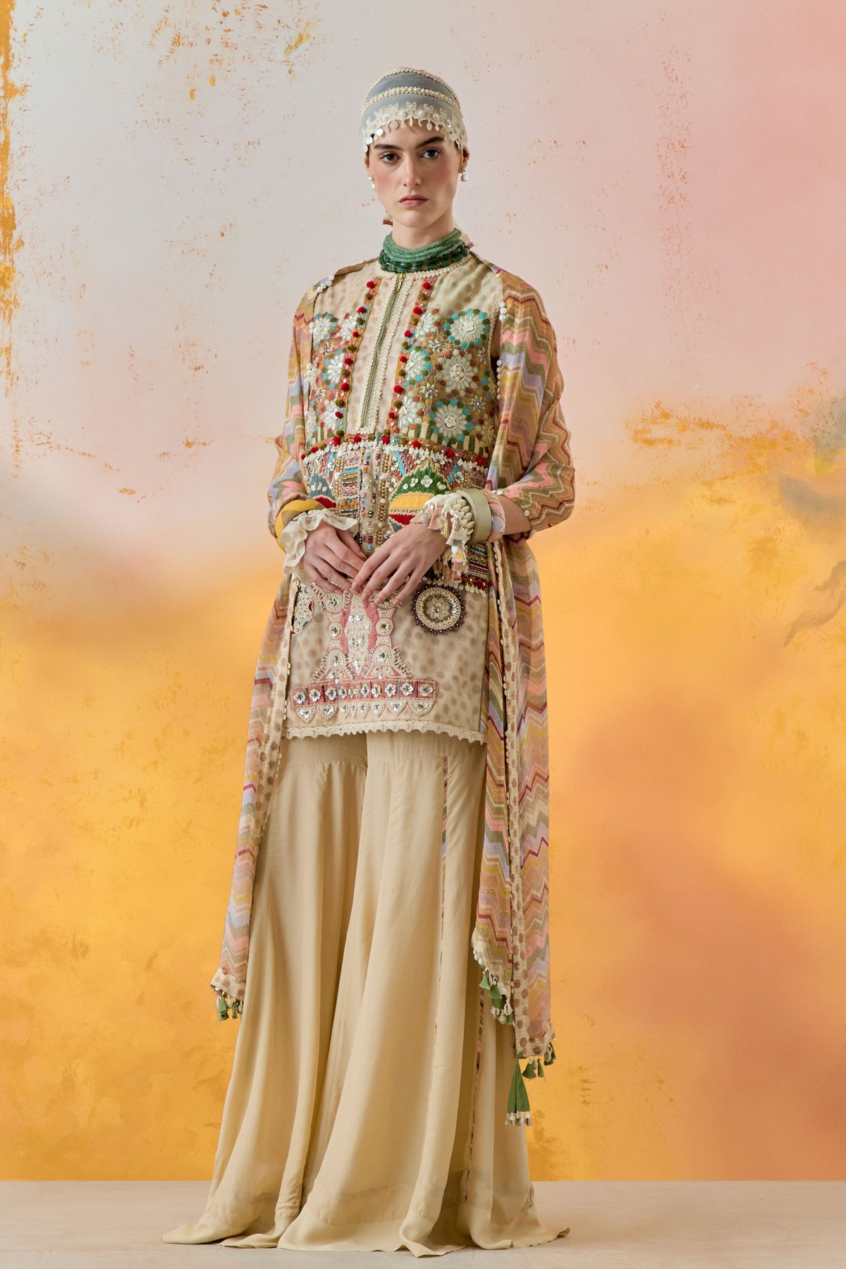 Mehru Embroidered Sharara Set