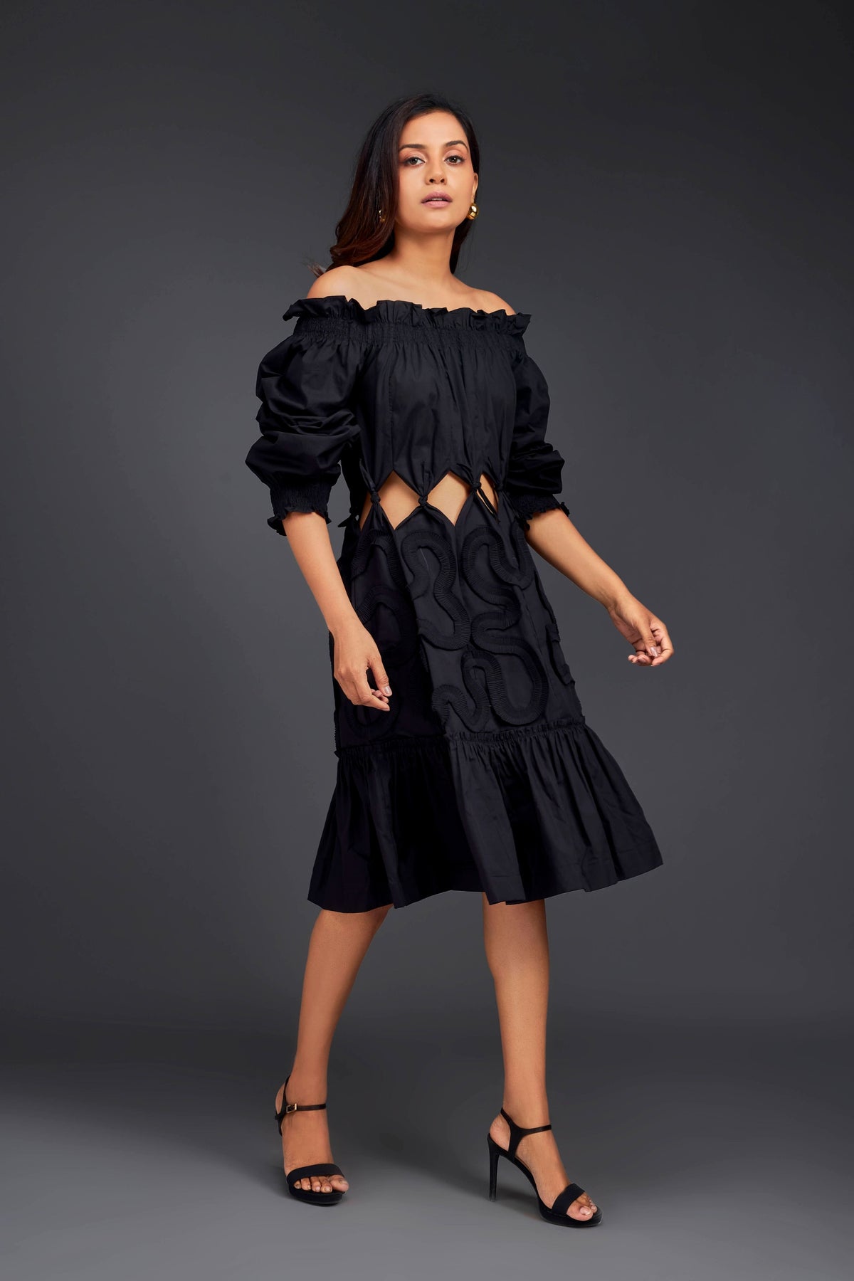 Black Off-shoulder Dress