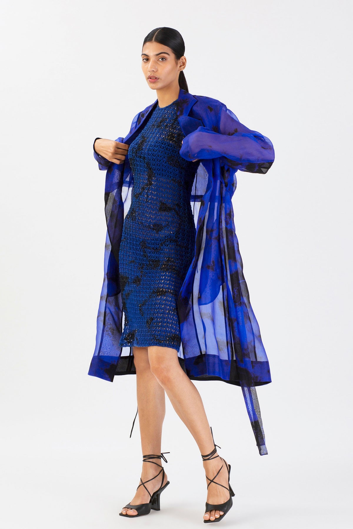 Celestial Sapphire Trench Coat