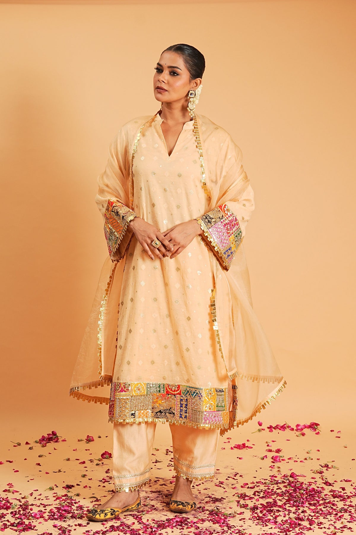 Peach Kurta Set