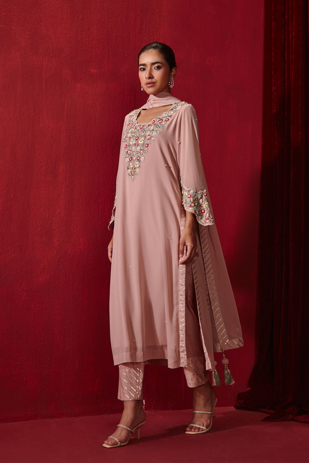 Rose Pink Riwaaz Kurta Set