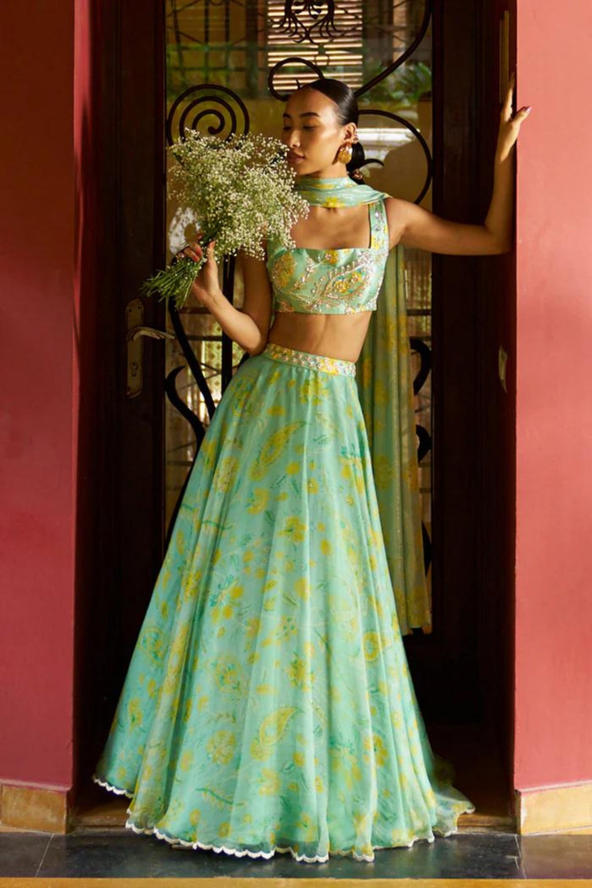 Azure Lehenga Set