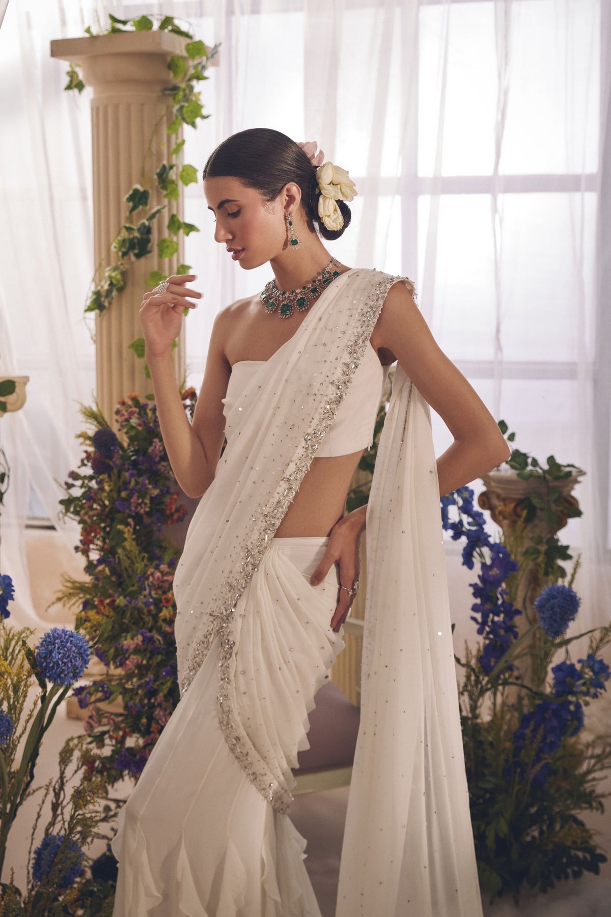 Crystal Draped Saree