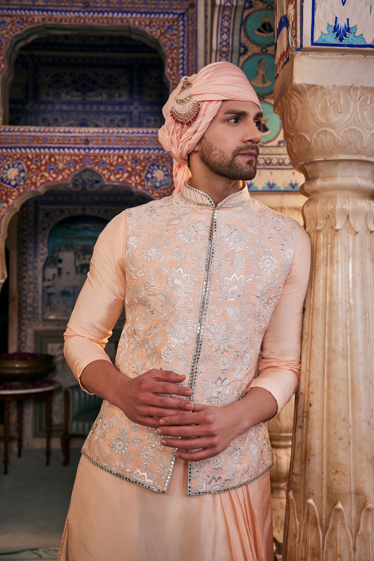 Peach Avyaan Kurta Set