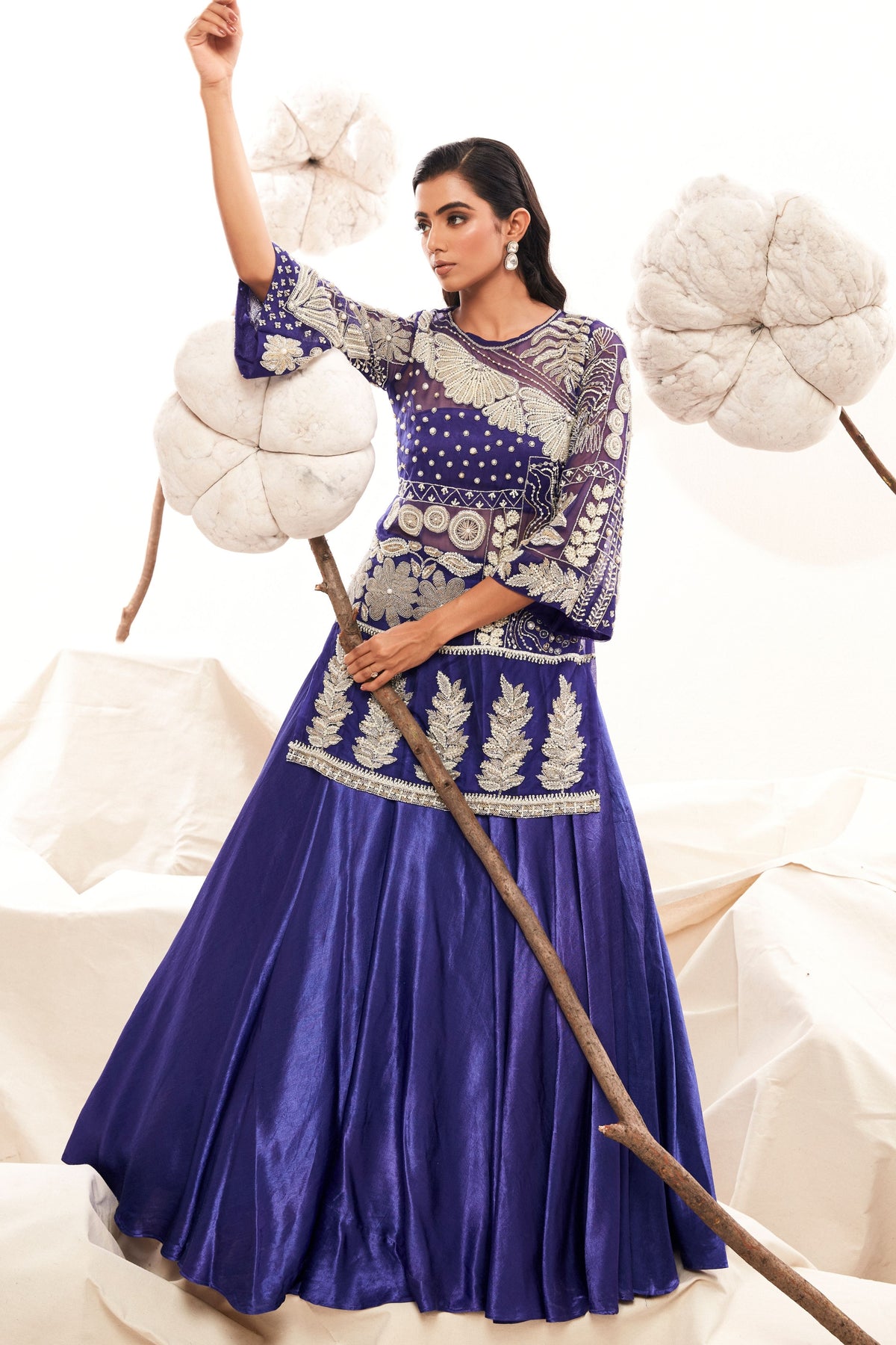 Blue Glamorous Lehenga Set