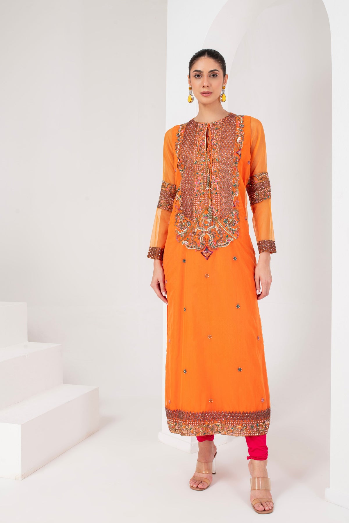 Orange Kurta Set