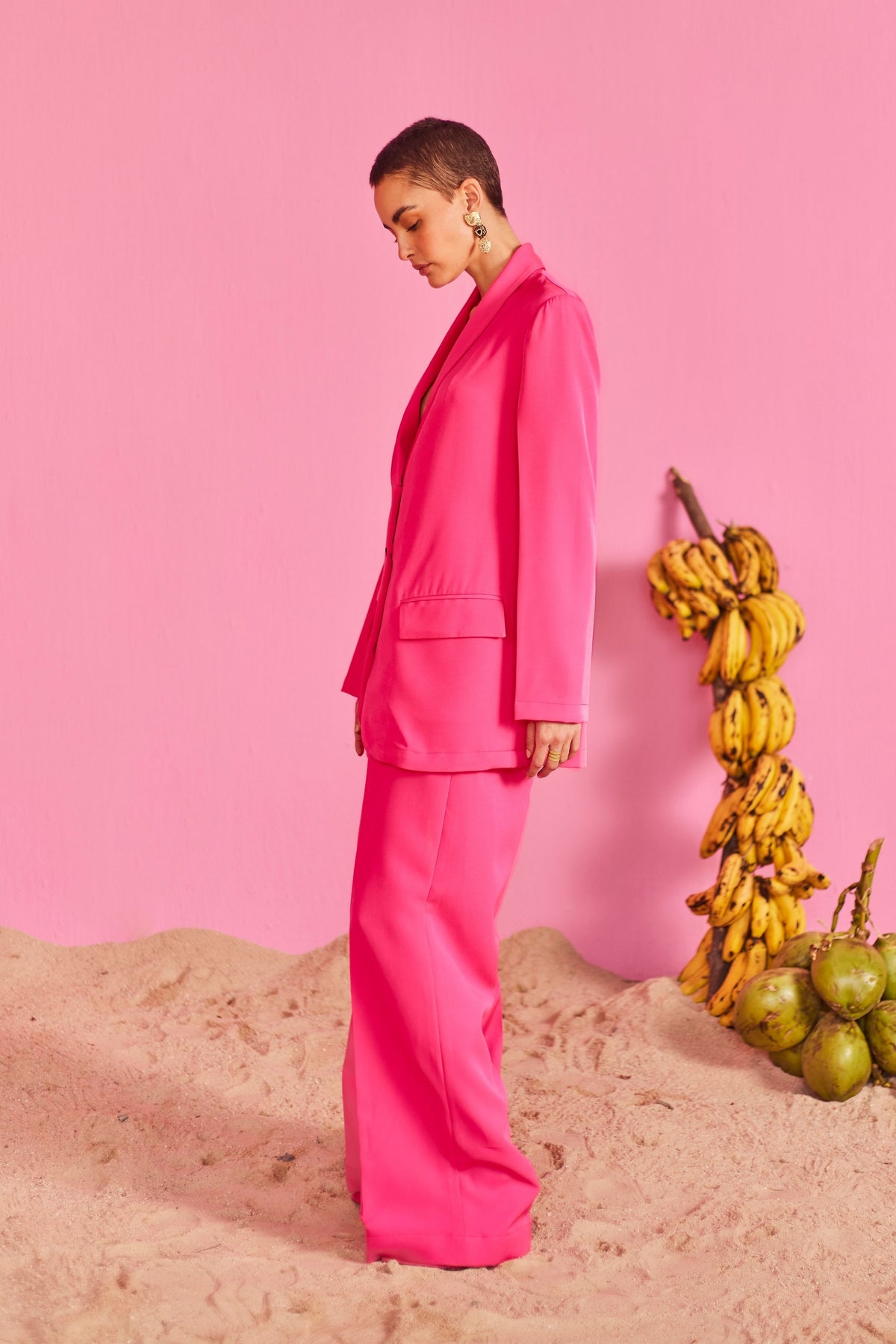 Pink Beach Glamour Pant Suit