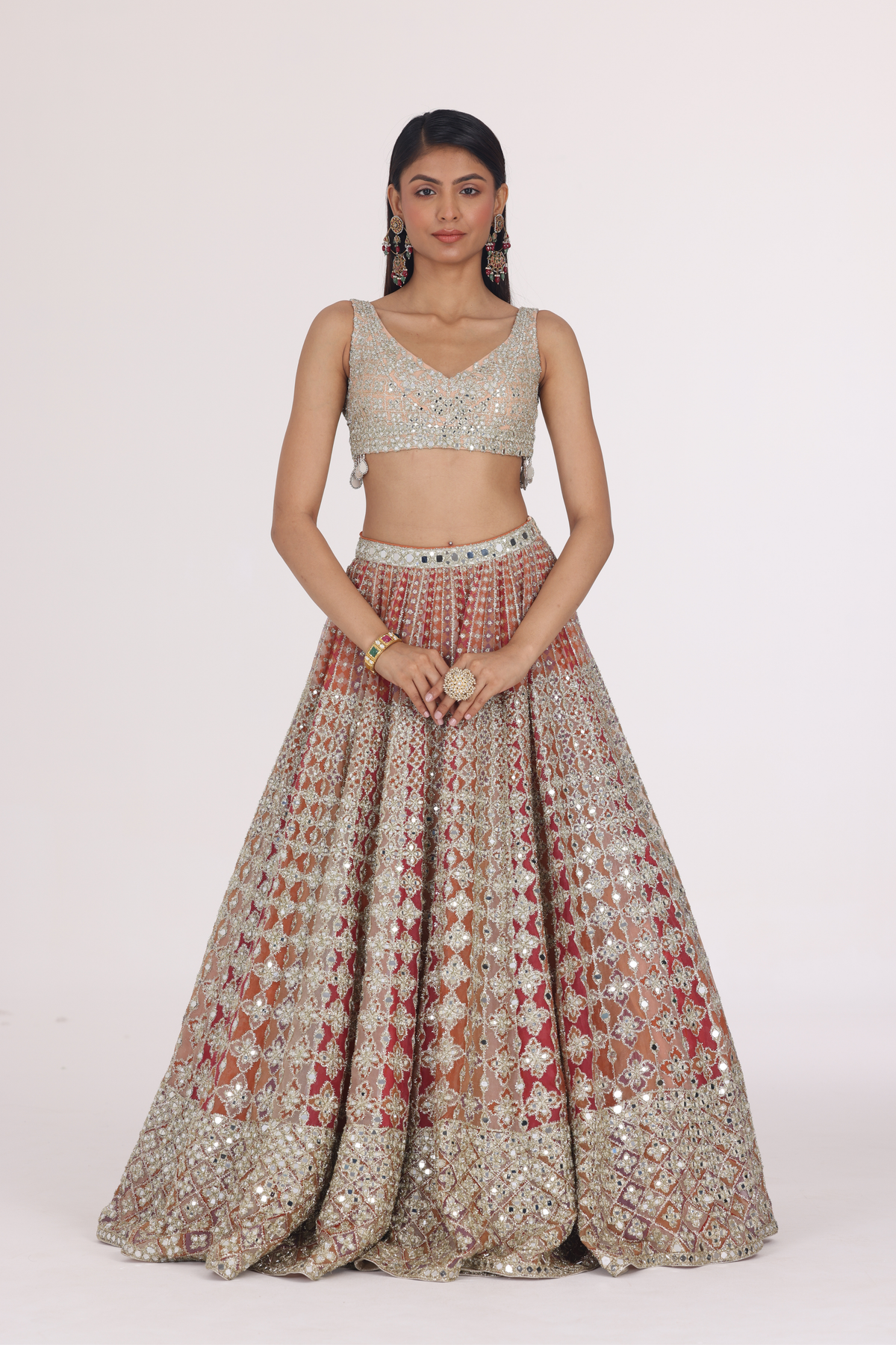 Warm Hues Multicolour Lehenga Set